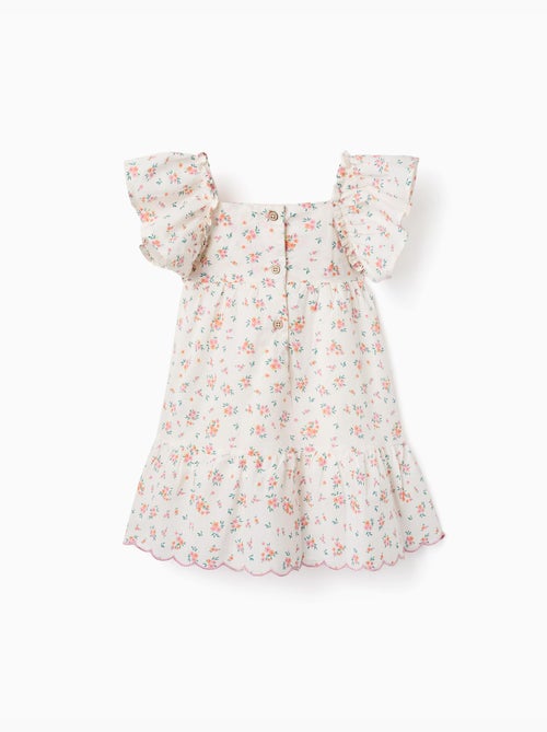Robe en coton avec motif floral et volants - Kiabi Robe en coton avec motif floral et volants - Kiabi