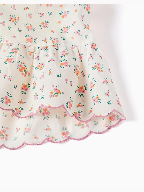 Robe en coton avec motif floral et volants - Kiabi Robe en coton avec motif floral et volants - Kiabi