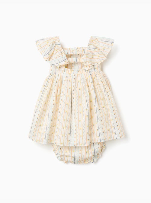 Robe en coton avec motif floral et volants - Kiabi Robe en coton avec motif floral et volants - Kiabi