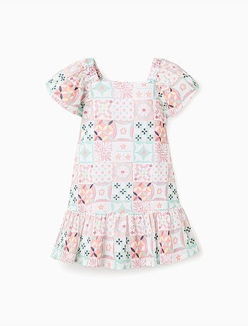 Robe en coton avec motif mosaïque
