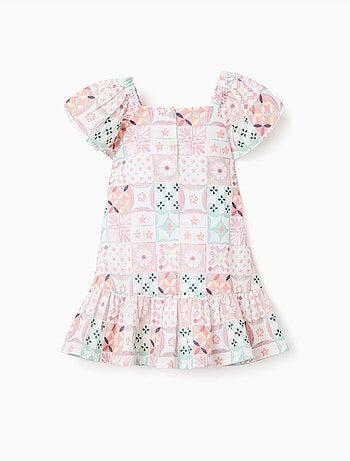 Robe en coton avec motif mosaïque