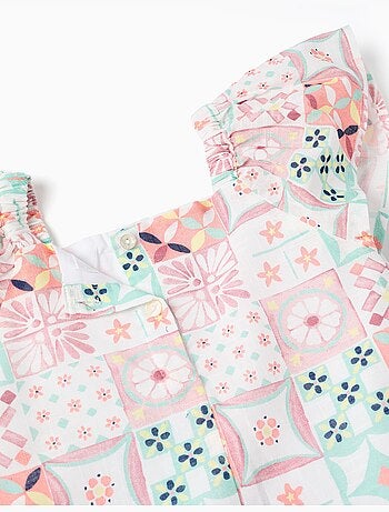 Robe en coton avec motif mosaïque