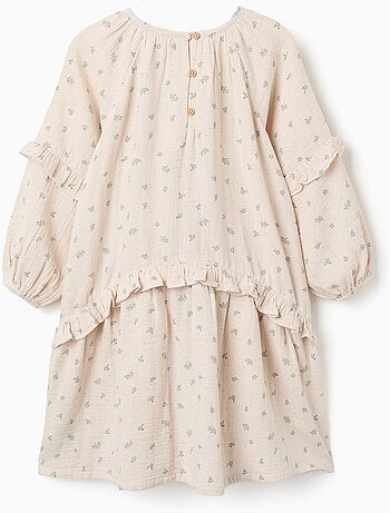 Robe en coton bambula à motif floral B&S
