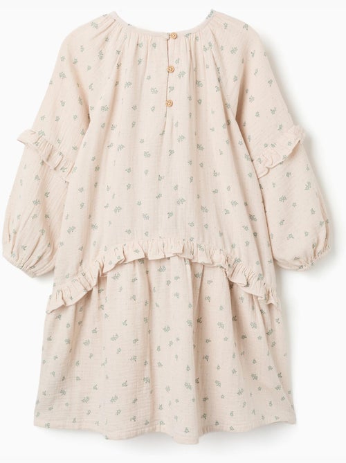 Robe en coton bambula à motif floral B&S - Kiabi