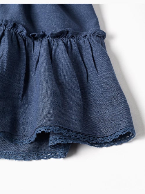 Robe en coton et lin avec manches à volants You&Me - Kiabi