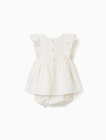 Robe en coton et lin + bloomer