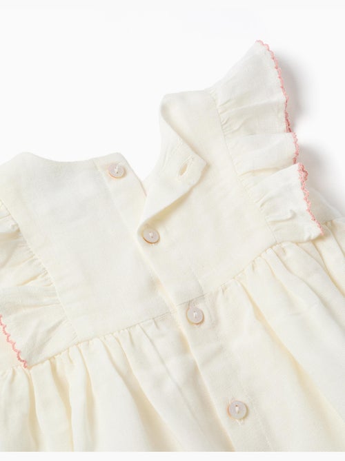 Robe en coton et lin + bloomer - Kiabi