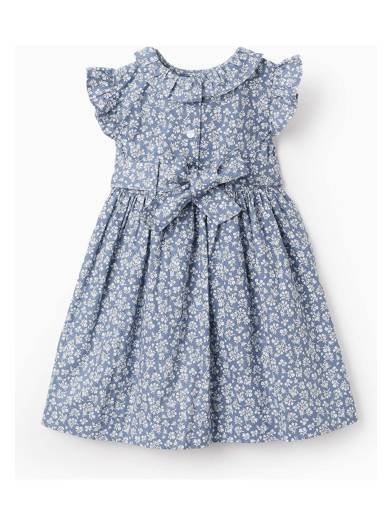 Robe en Coton Floral Bleu - Kiabi