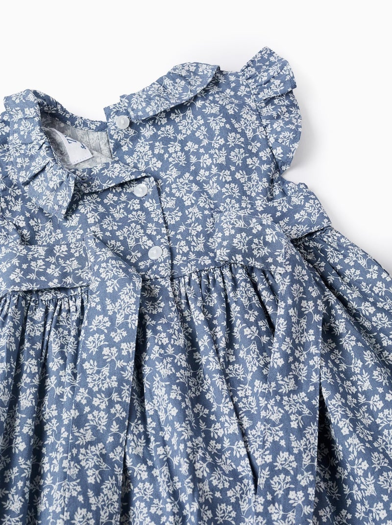 Robe en Coton Floral Bleu - Kiabi