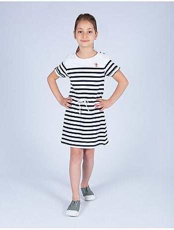Robe en coton léger 'Breizh Océan', Robe pour fille à rayures