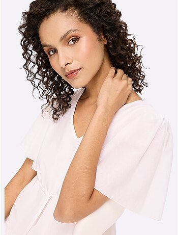 Robe en coton longueur maxi tendance - taille standard - helline