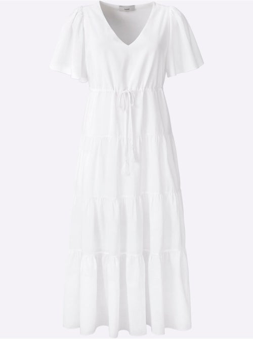 Robe en coton longueur maxi tendance - taille standard - helline - Kiabi Robe en coton longueur maxi tendance - taille standard - helline - Kiabi