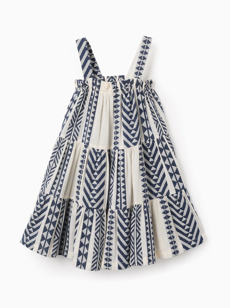 Robe en Coton Motif Ethnique Bleu foncé - Kiabi