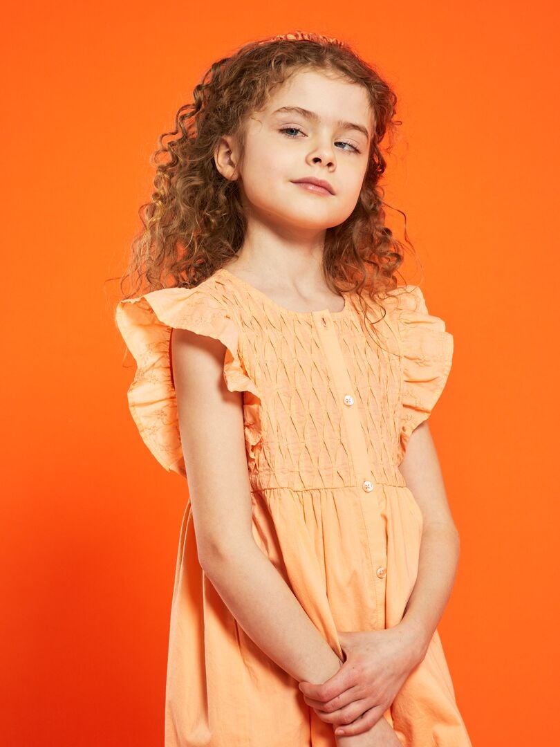 Robe en coton Orange - Kiabi