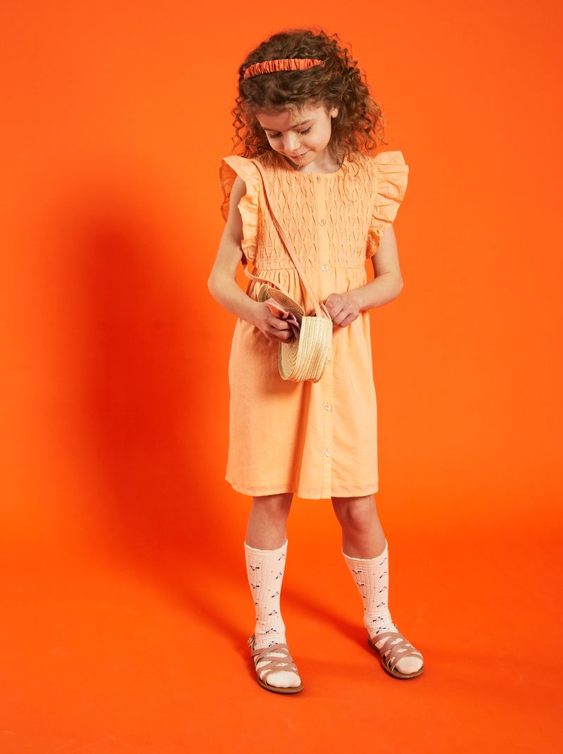 Robe en coton Orange - Kiabi