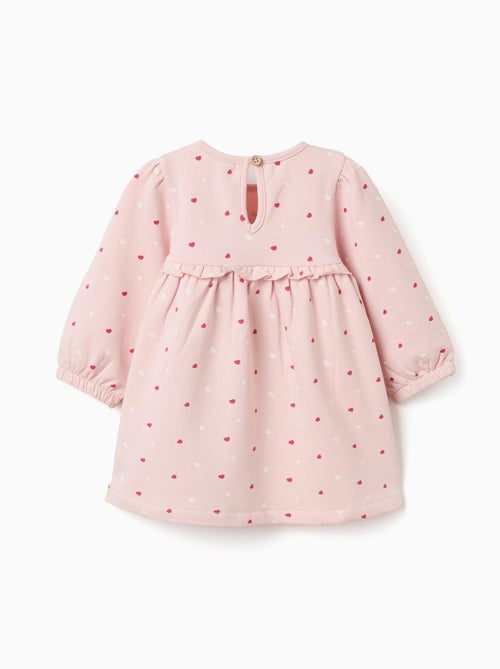 Robe en coton peigné avec motif cœur - Kiabi Robe en coton peigné avec motif cœur - Kiabi