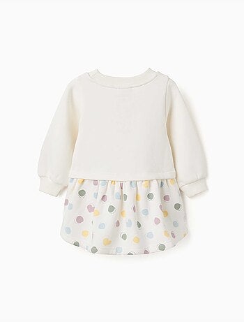 Robe en coton peigné avec motif de cœurs et de pois