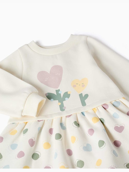 Robe en coton peigné avec motif de cœurs et de pois - Kiabi Robe en coton peigné avec motif de cœurs et de pois - Kiabi