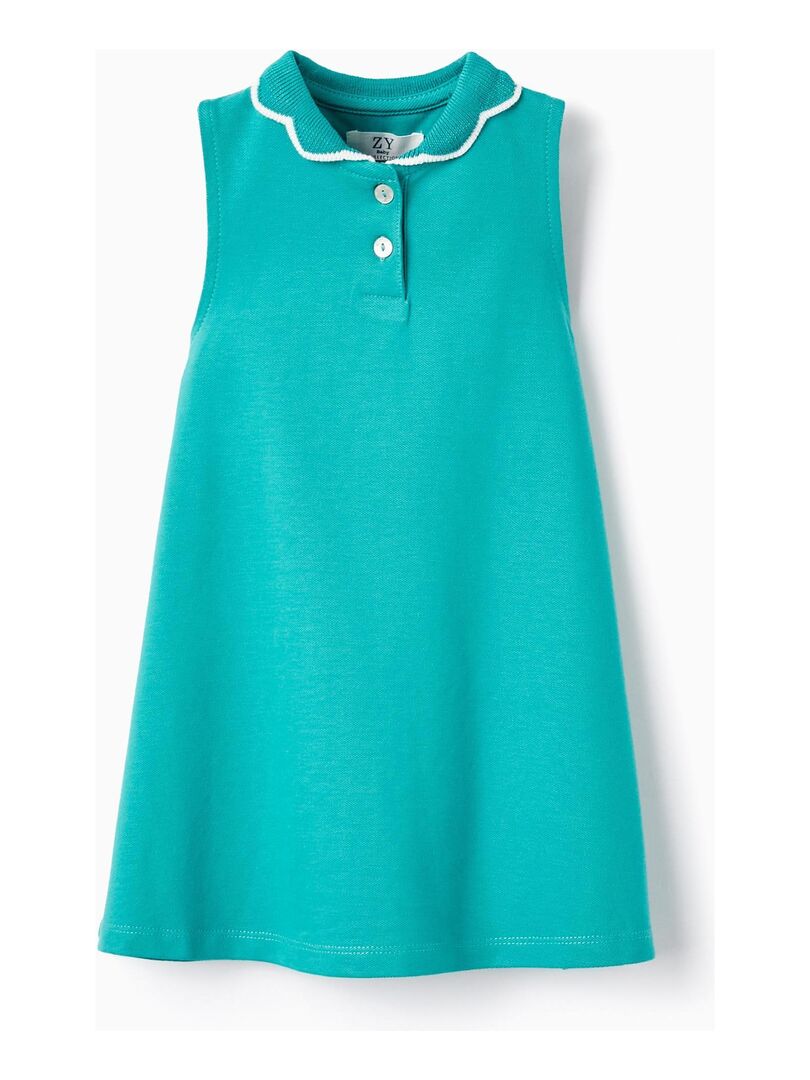 Robe Frances Johnston Simi Bleue Taille 10 Fille - Coton 100%, Genoux, Très Bon état