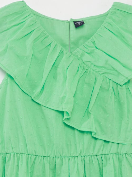 Robe en coton plumetis - Kiabi