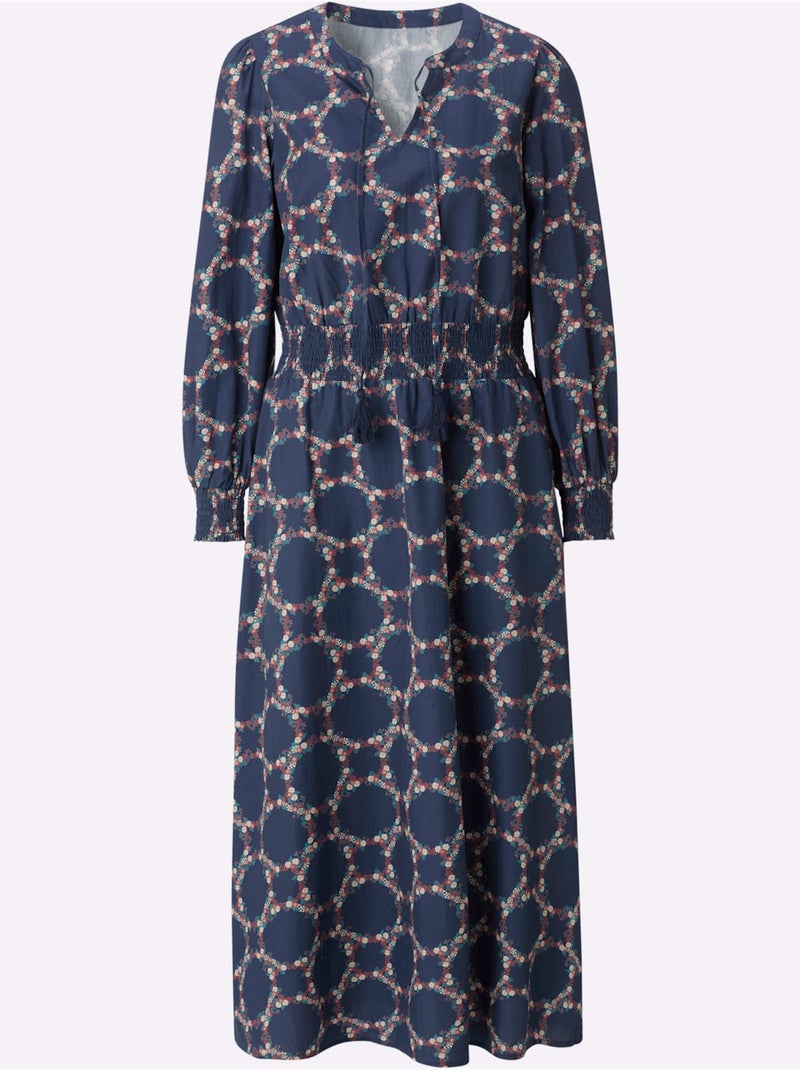 Robe En Coton Pur Coton - Taille Standard - Witt Bleu Rose - Kiabi