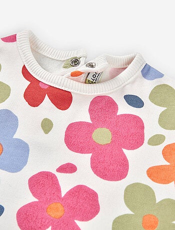 Robe en coton recyclé à imprimé fleuri