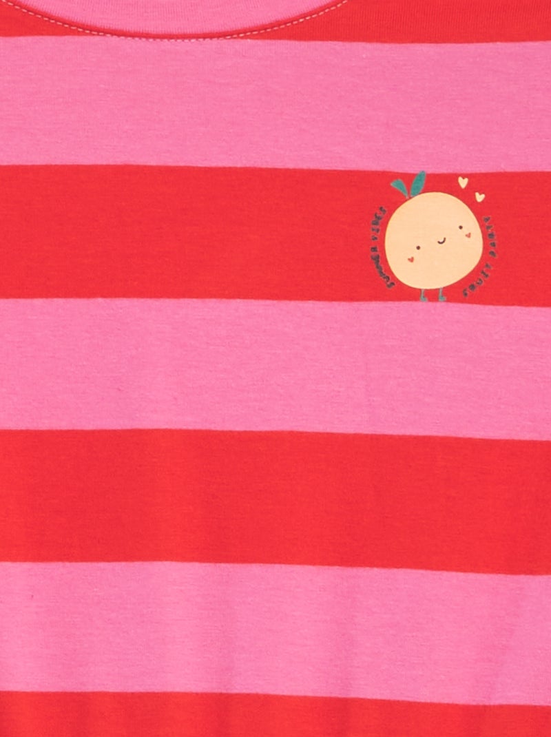 Robe en coton stretch à la taille marquée Rouge - Kiabi