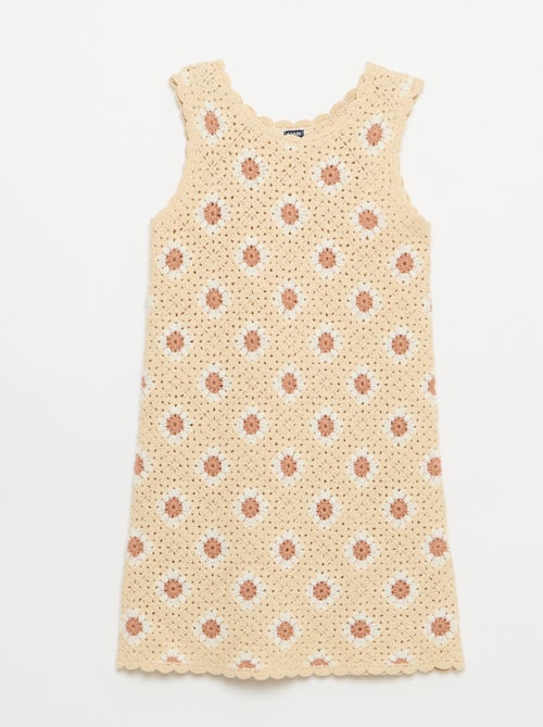 Robe en crochet avec motif - Kiabi