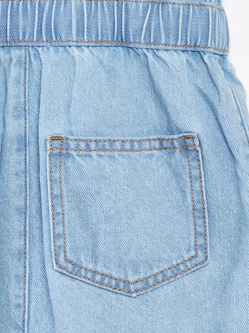Robe en denim avec ouverture pressionnée Bleu - Kiabi