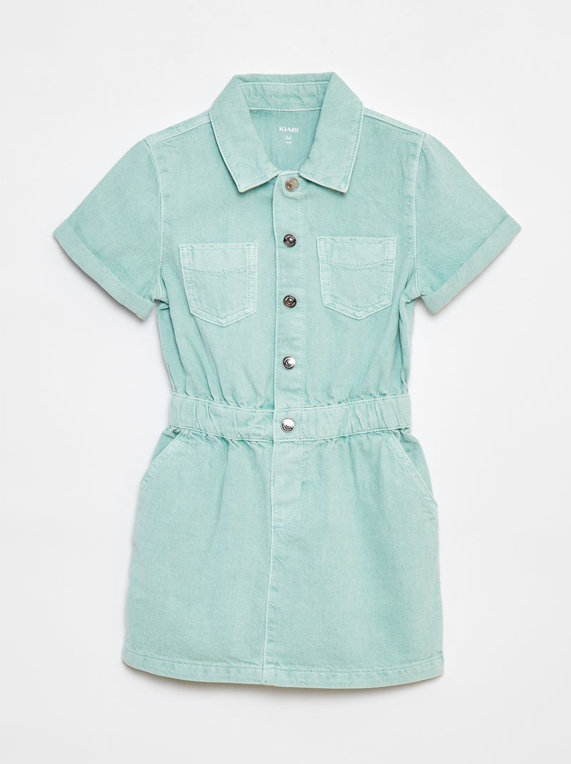 Robe en denim Bleu - Kiabi