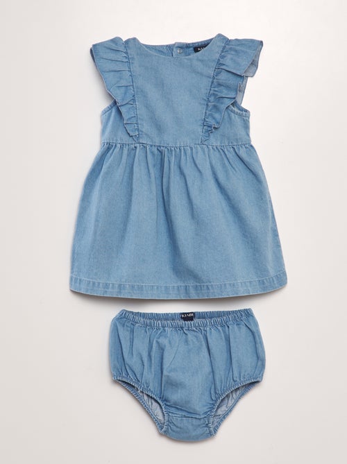 Robe en denim + culotte - 2 pièces - Kiabi