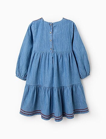 Robe en Denim De Coton Brodé