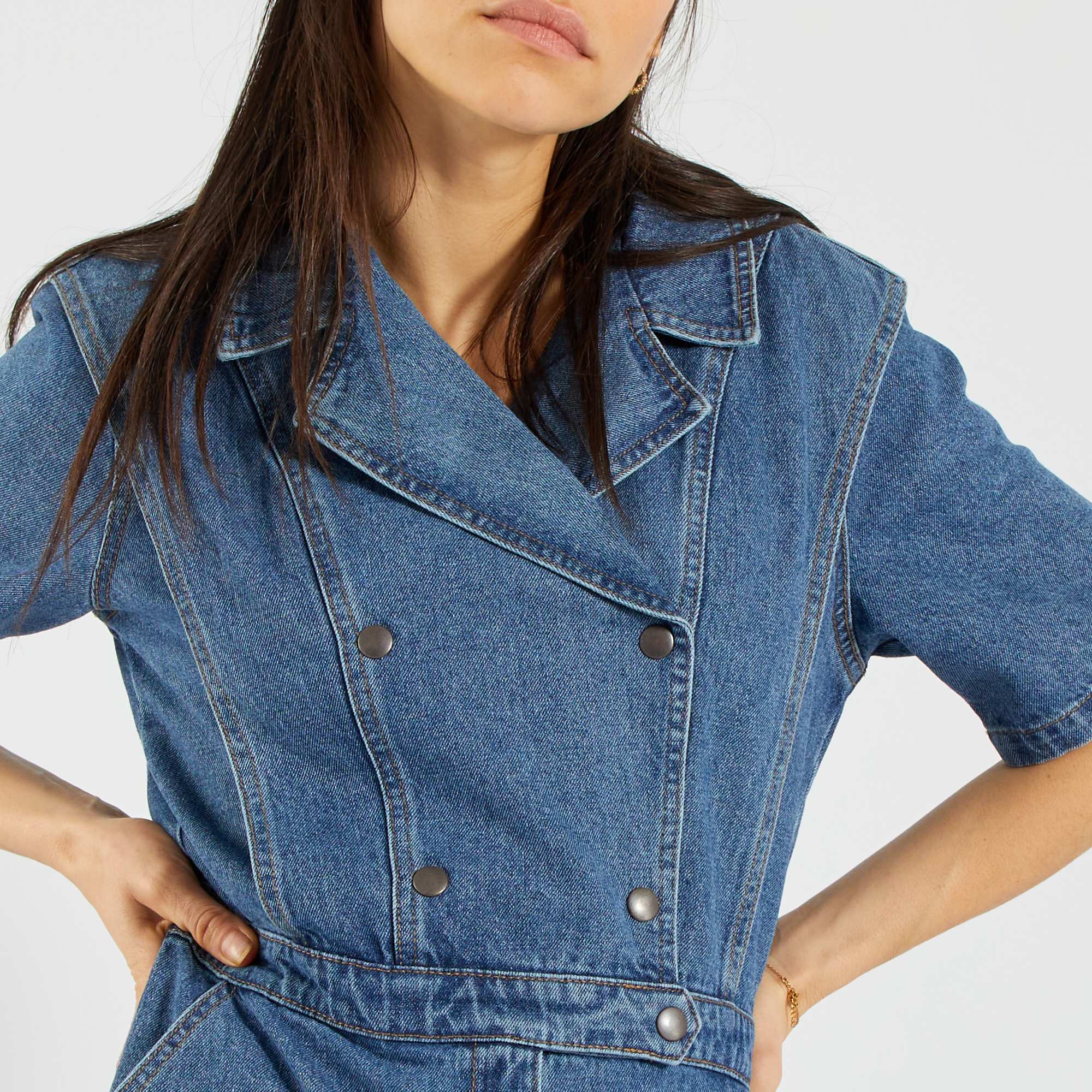 Robe en denim éco-conçu Femme - bleu - Kiabi - 20,00€