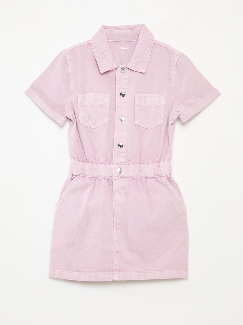 Robe en denim Violet - Kiabi