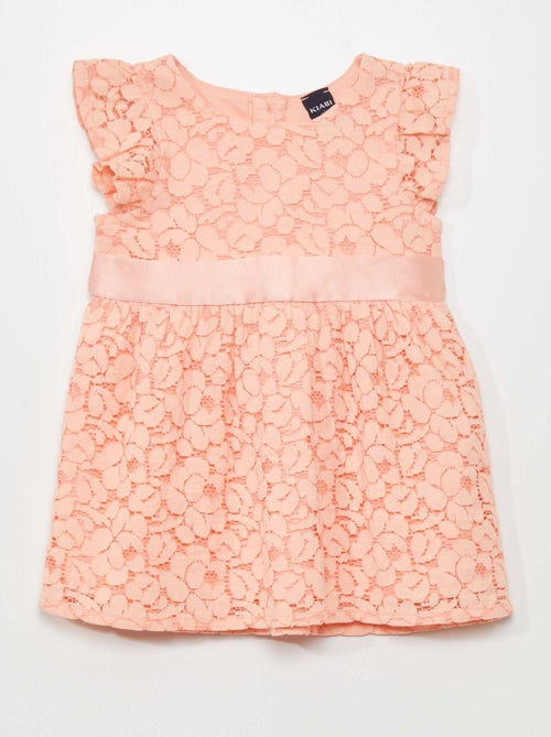 Robe en dentelle avec ceinture - Kiabi
