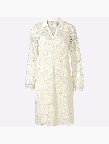Robe en dentelle dentelle florale légèrement transparente - taille standard - helline