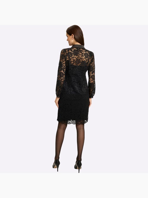 Robe en dentelle dentelle florale légèrement transparente - taille standard - helline - Kiabi