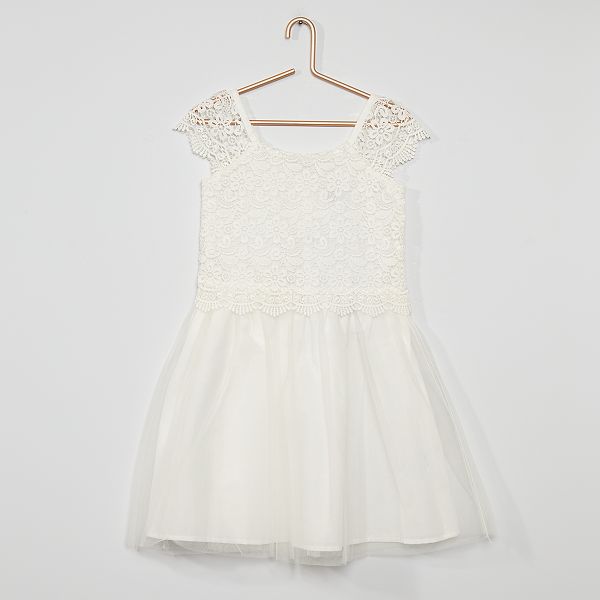 Robe blanche fille kiabi Clearance