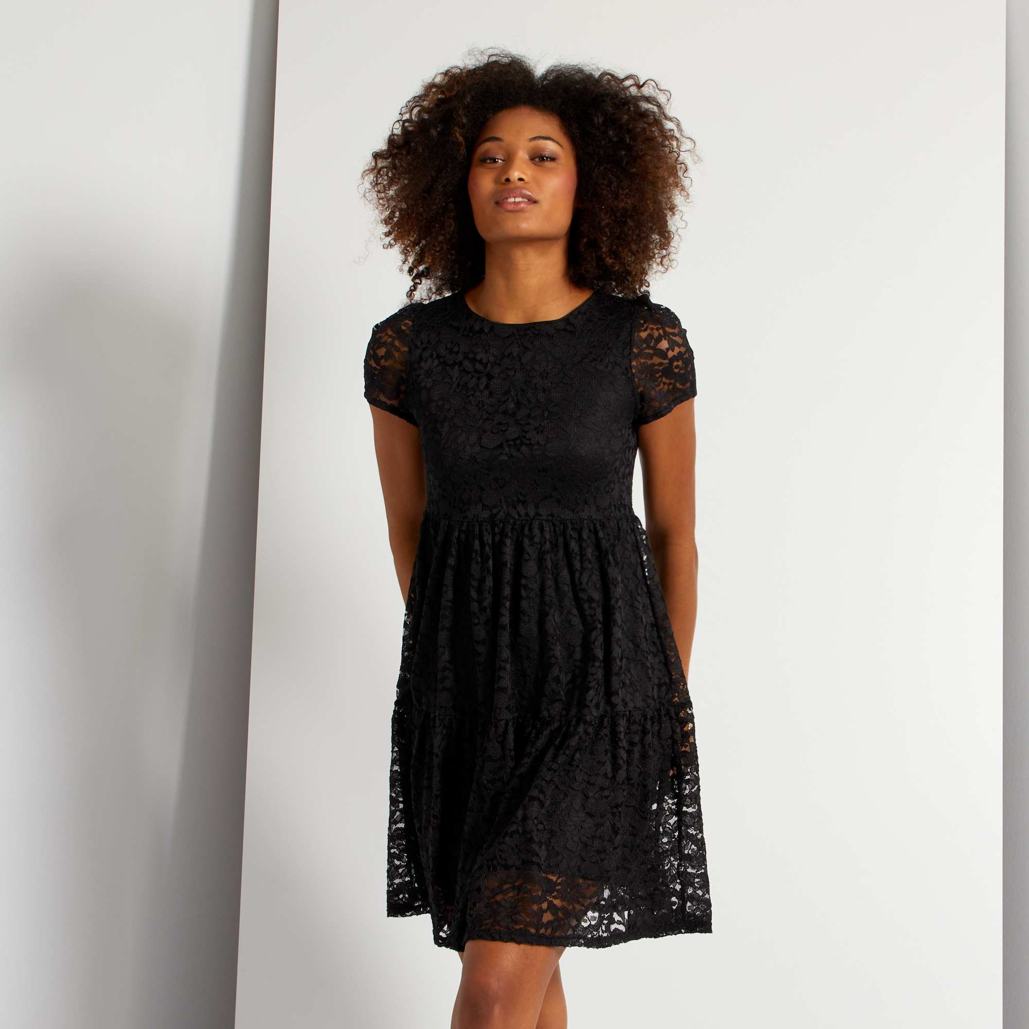 Robe en dentelle femme - noir - Kiabi - 20,00�?�