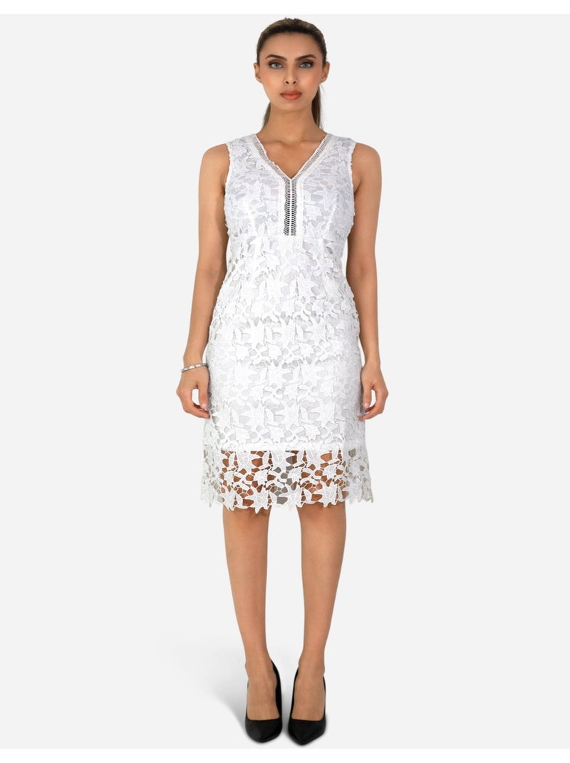 Robe en dentelles Vero Moda Blanc - Kiabi