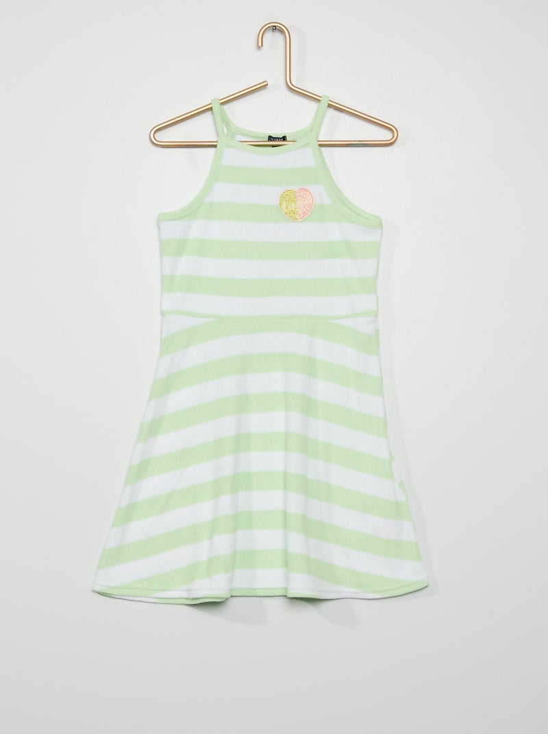 Robe en éponge vert - Kiabi