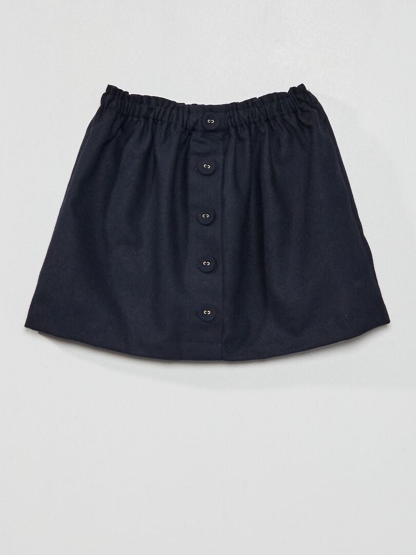 Robe en flanelle avec doublure fantaisie Bleu marine - Kiabi