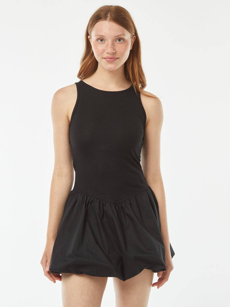Robe en forme ballon Noir - Kiabi