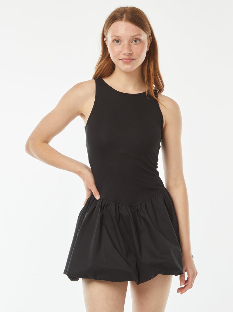 Robe en forme ballon Noir - Kiabi