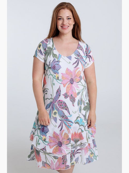 Robe en gaze de coton imprimé floral PAPRIKA - Kiabi