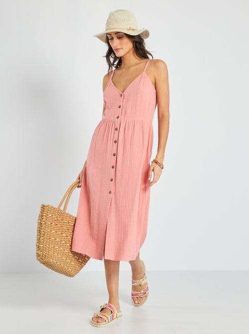 Robe en gaze de coton - Kiabi
