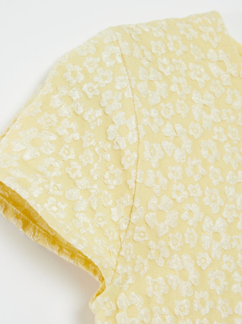 Robe en jacquard de cérémonie JAUNE - Kiabi