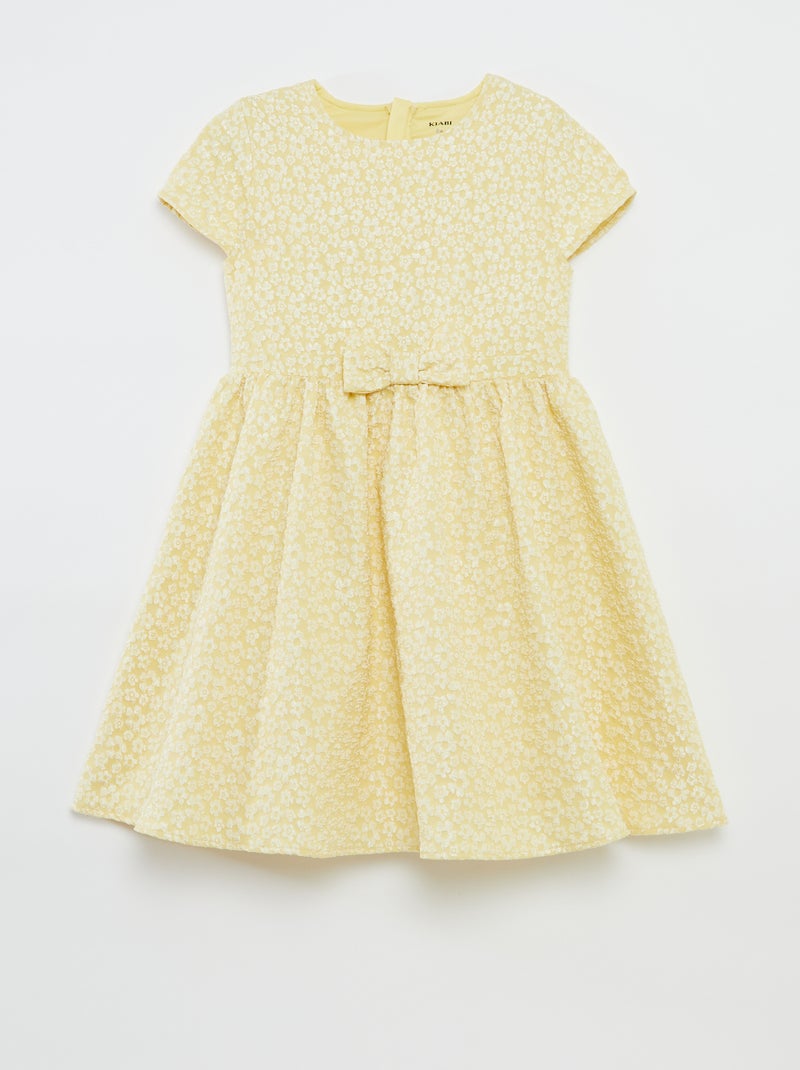 Robe en jacquard de cérémonie JAUNE - Kiabi