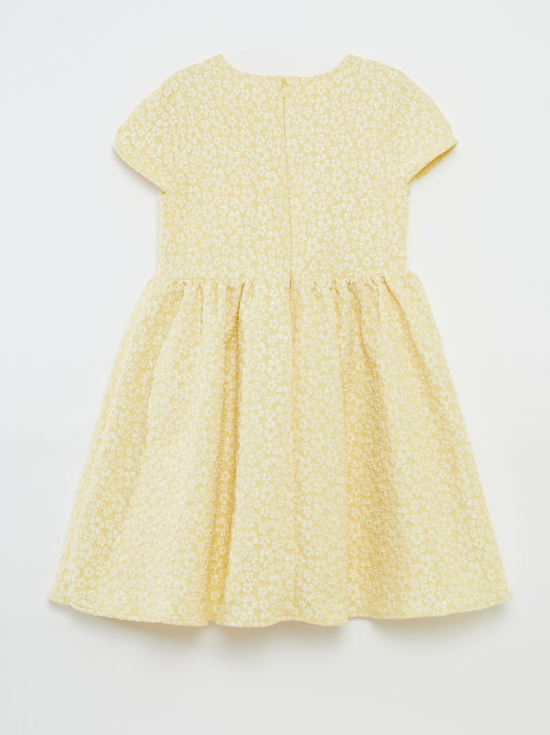 Robe en jacquard de cérémonie JAUNE - Kiabi
