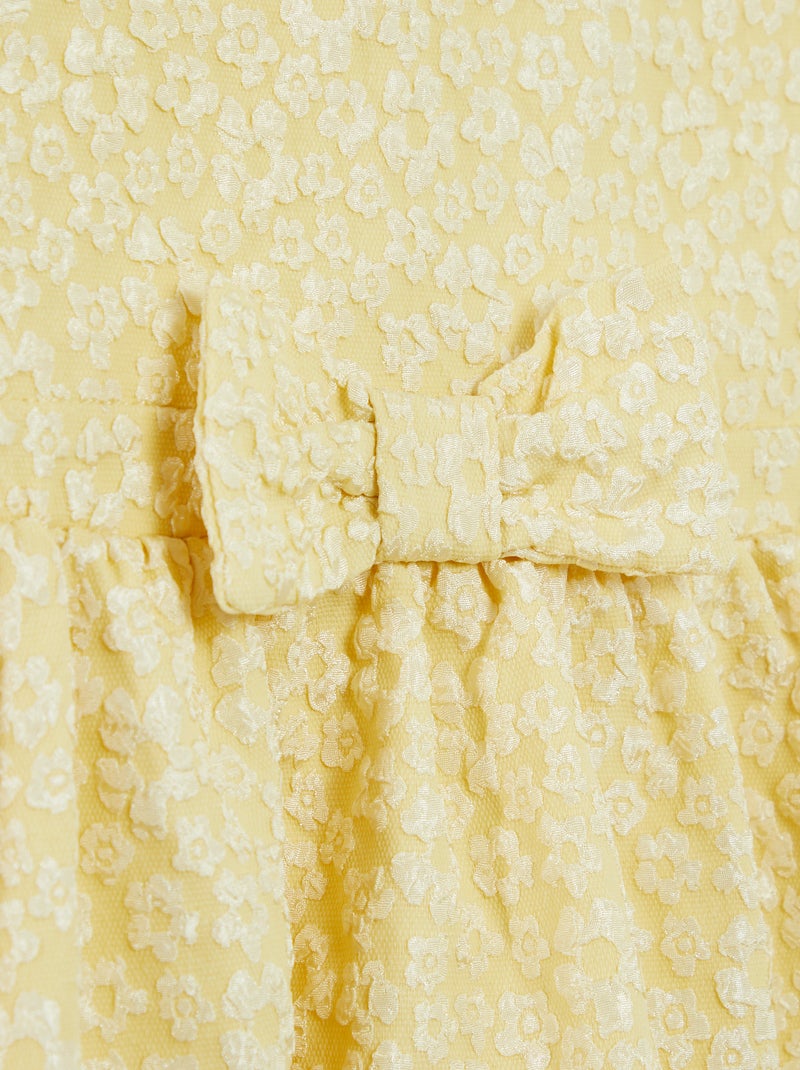 Robe en jacquard de cérémonie JAUNE - Kiabi